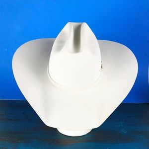 American Hat Co White 40X Western Unisex Sz 6 7/8